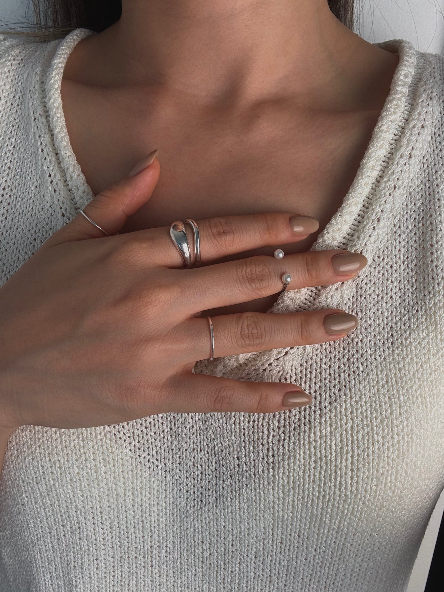Minimalist Silver Ring Set