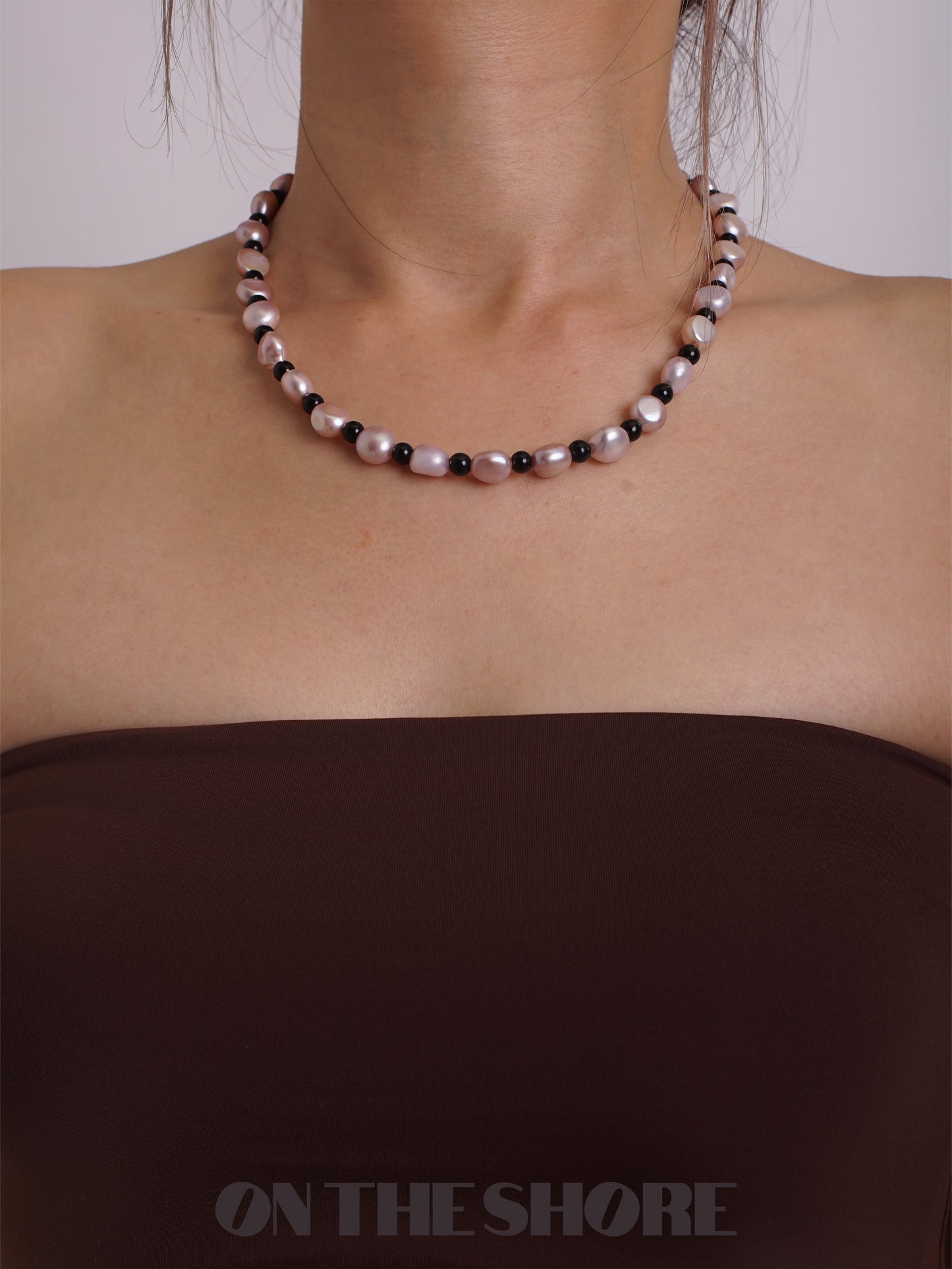 Natural  Pearl & Antique Beads Necklace