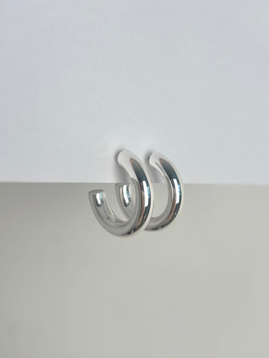 Minimalist Silver Hoop Earrings