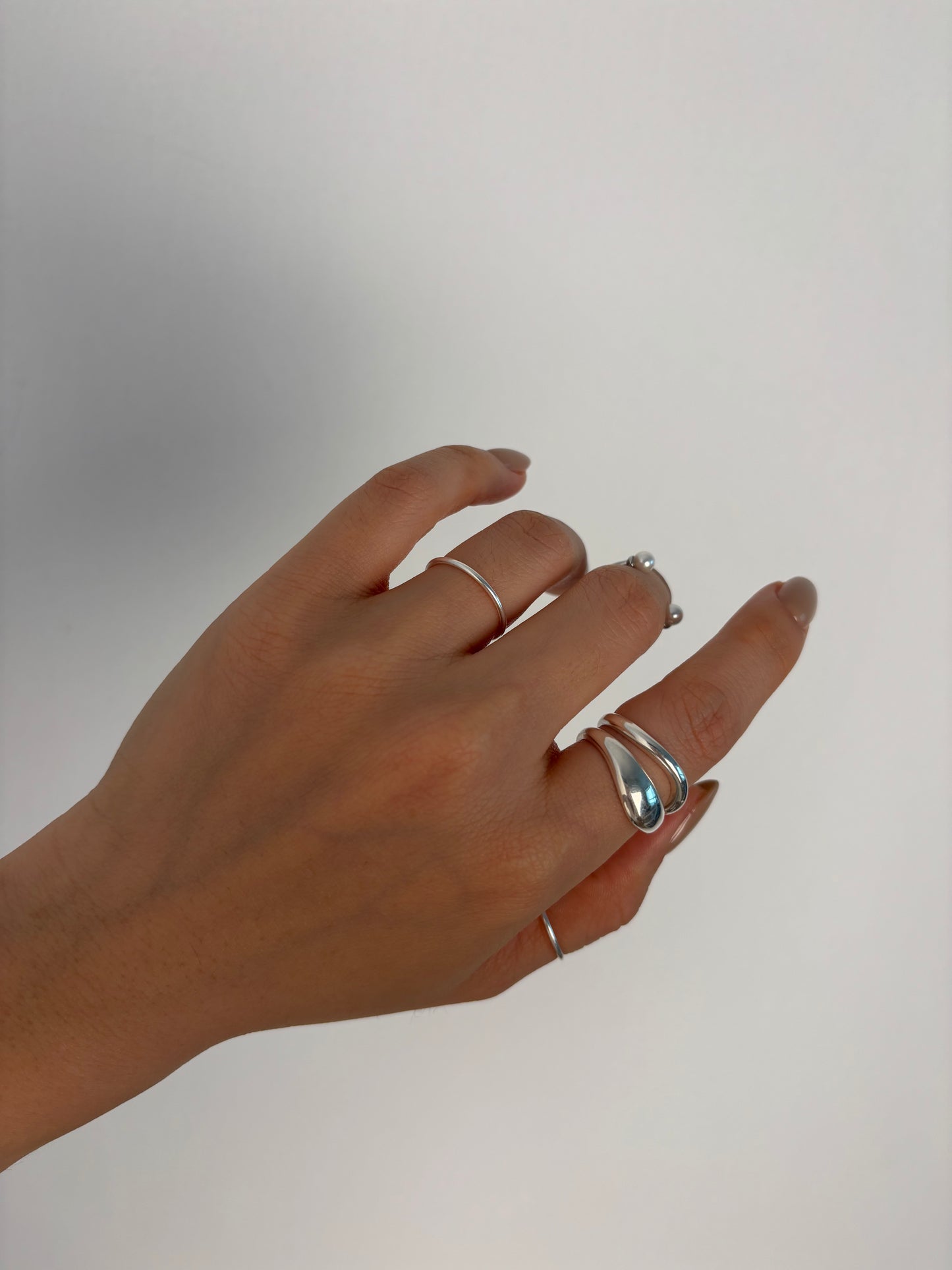 Minimalist Silver Ring Set